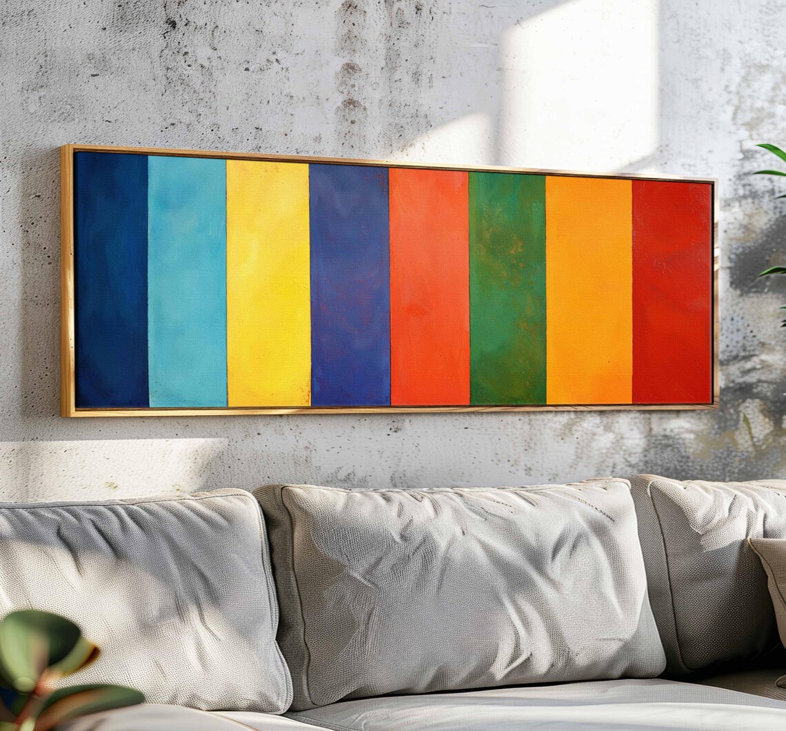 Mid-Century Modern Geometric Colorful Art Print
