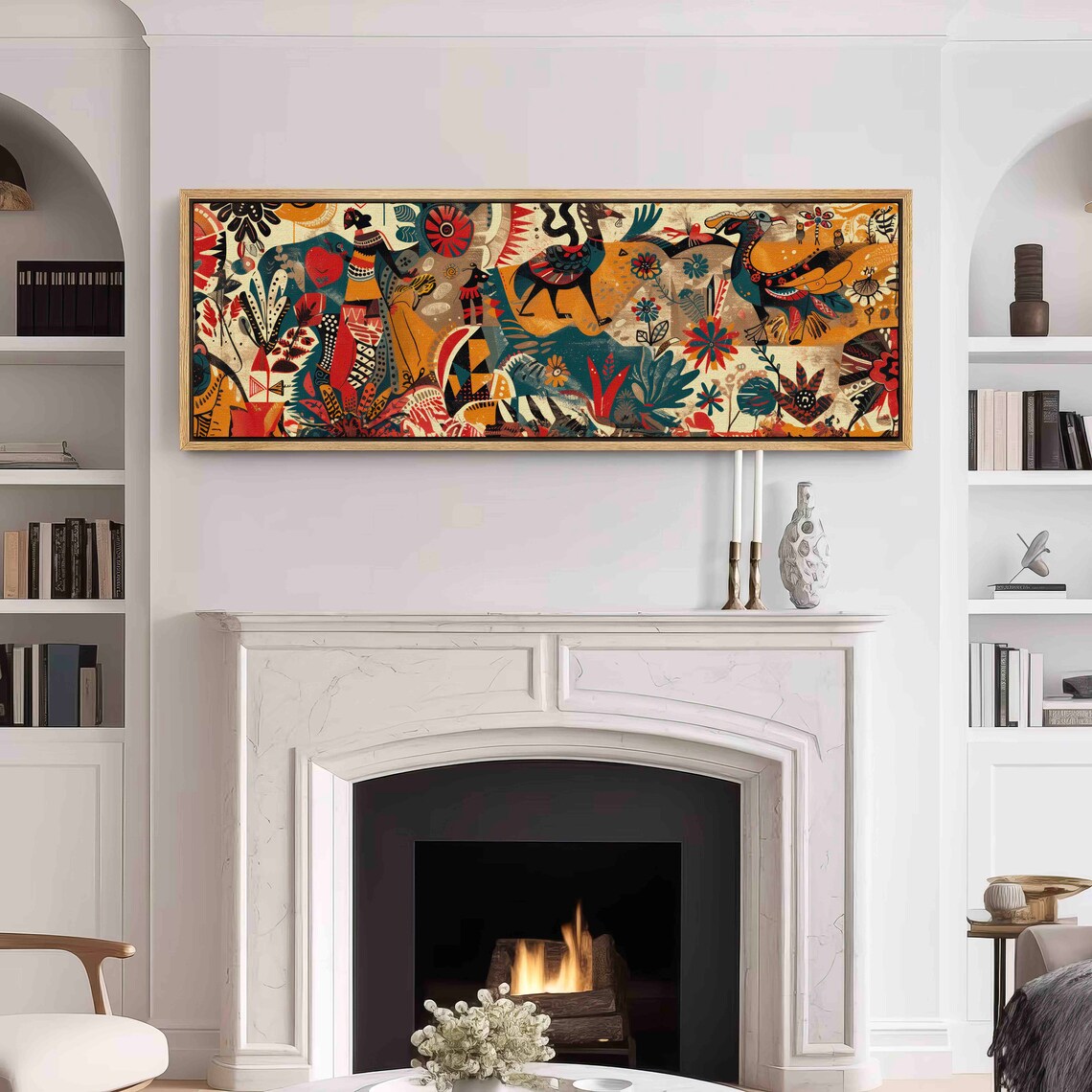 Panoramic Modern Art Print, Boho Contemporary - Image 3