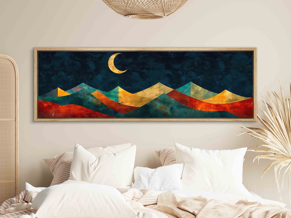 Mid-Century Modern Landscape Art Print, Boho Decor - Image 2
