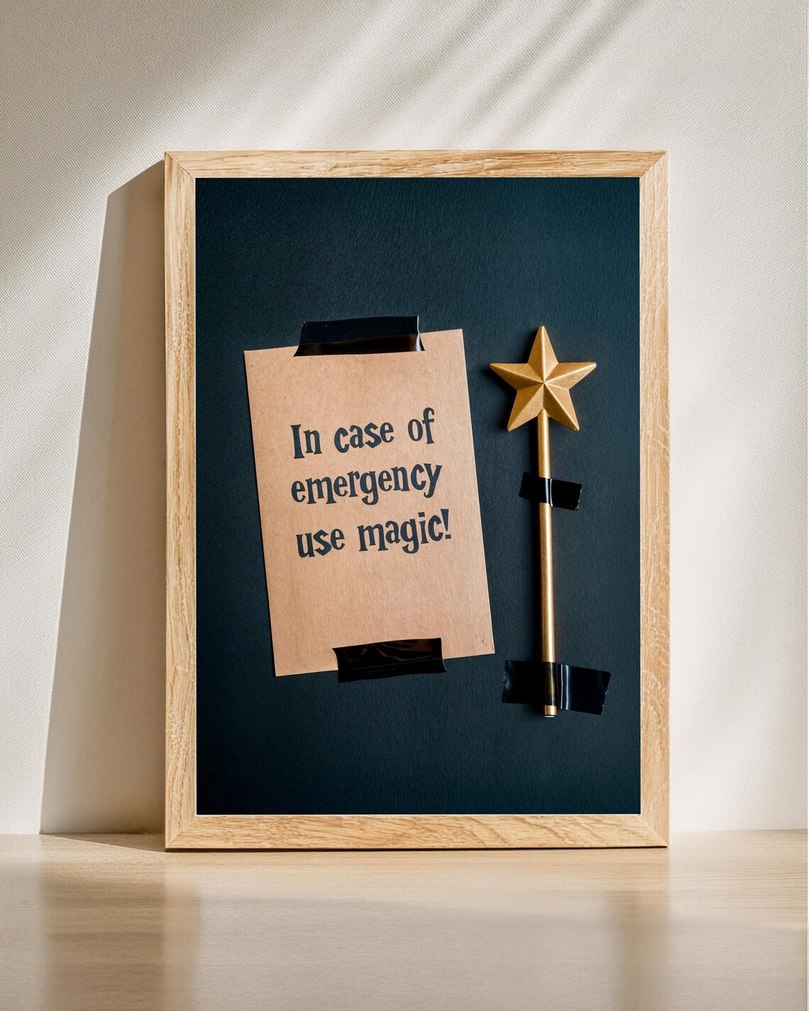 In Case of Emergency Use Magic Wand Quote Funny Office Poster