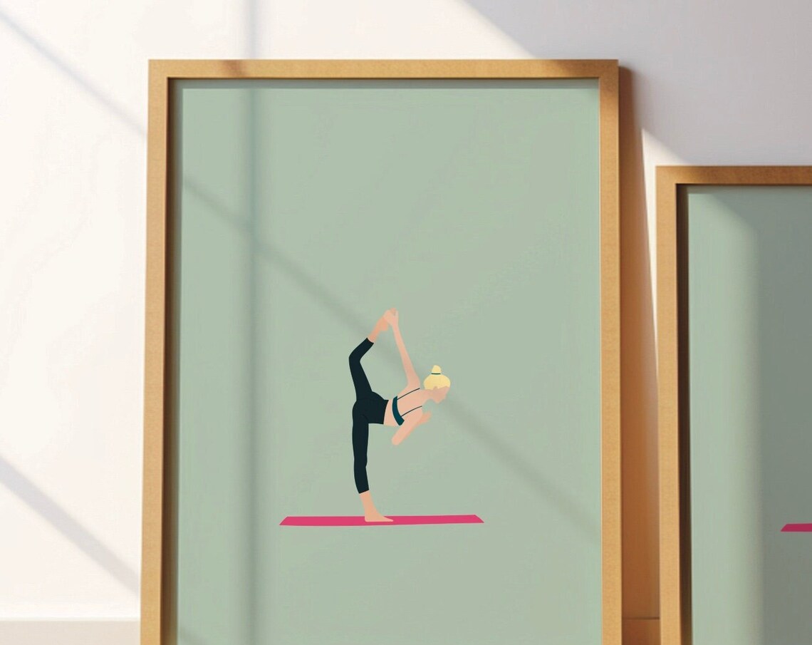 Yoga Lady 3 Minimal Modern Sports Poster Print - Image 5