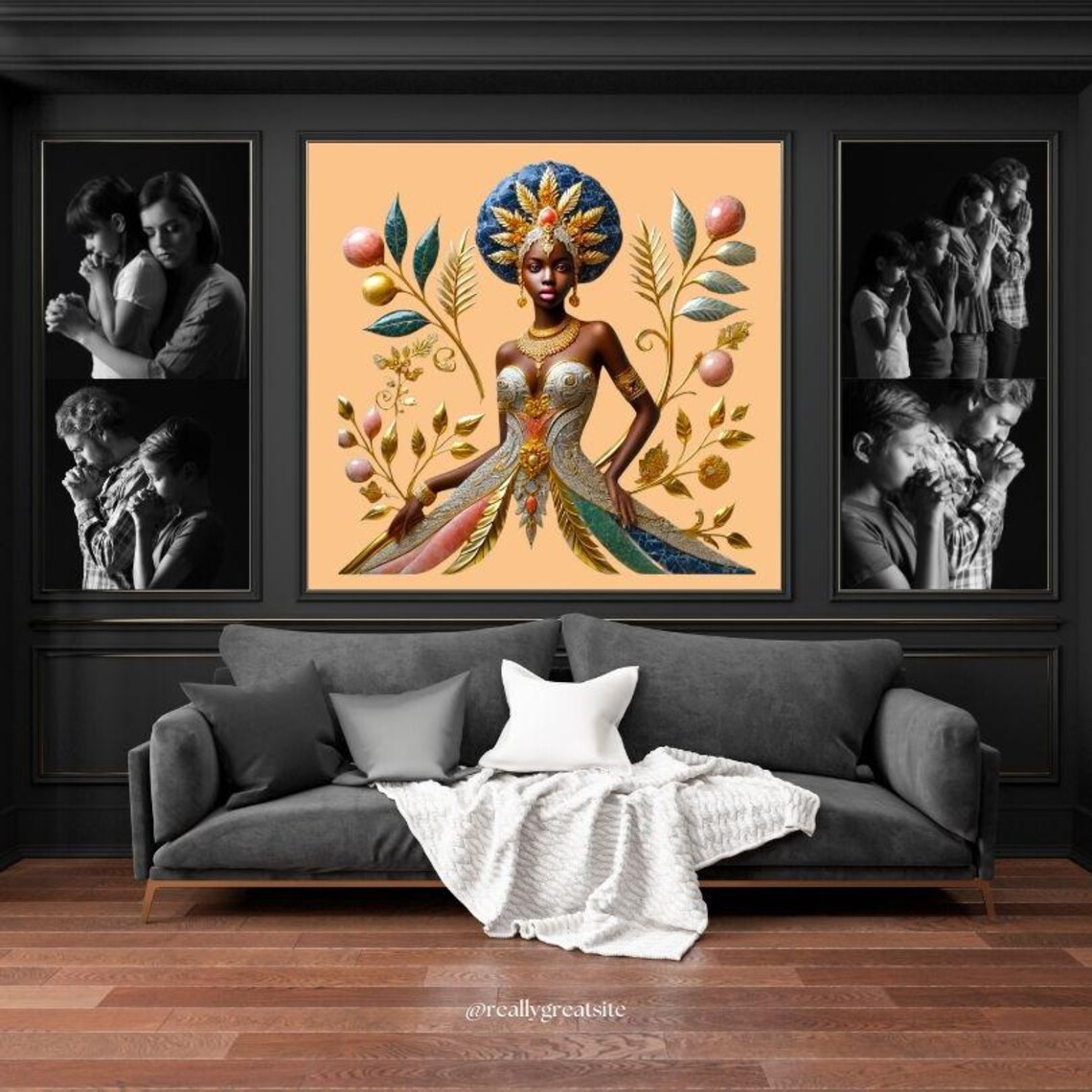 African Woman Portrait Wall Art Wall Art Pdf Files Print Minimalist Wall Art Wall Art - Image 2