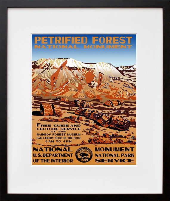 Petrified Forest Art Print National Monument Poster Tr31a
