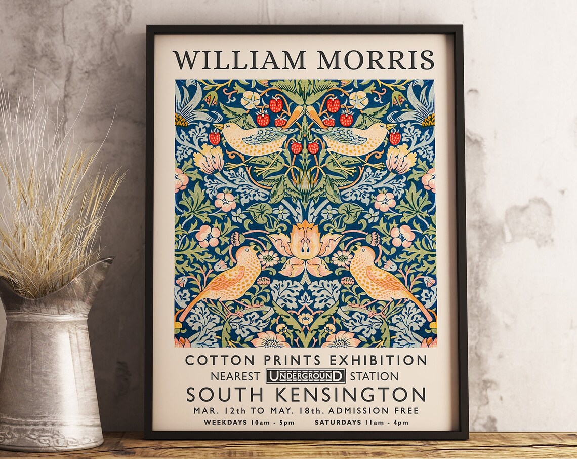 William Morris Vintage Exhibition Poster Print - Image 3