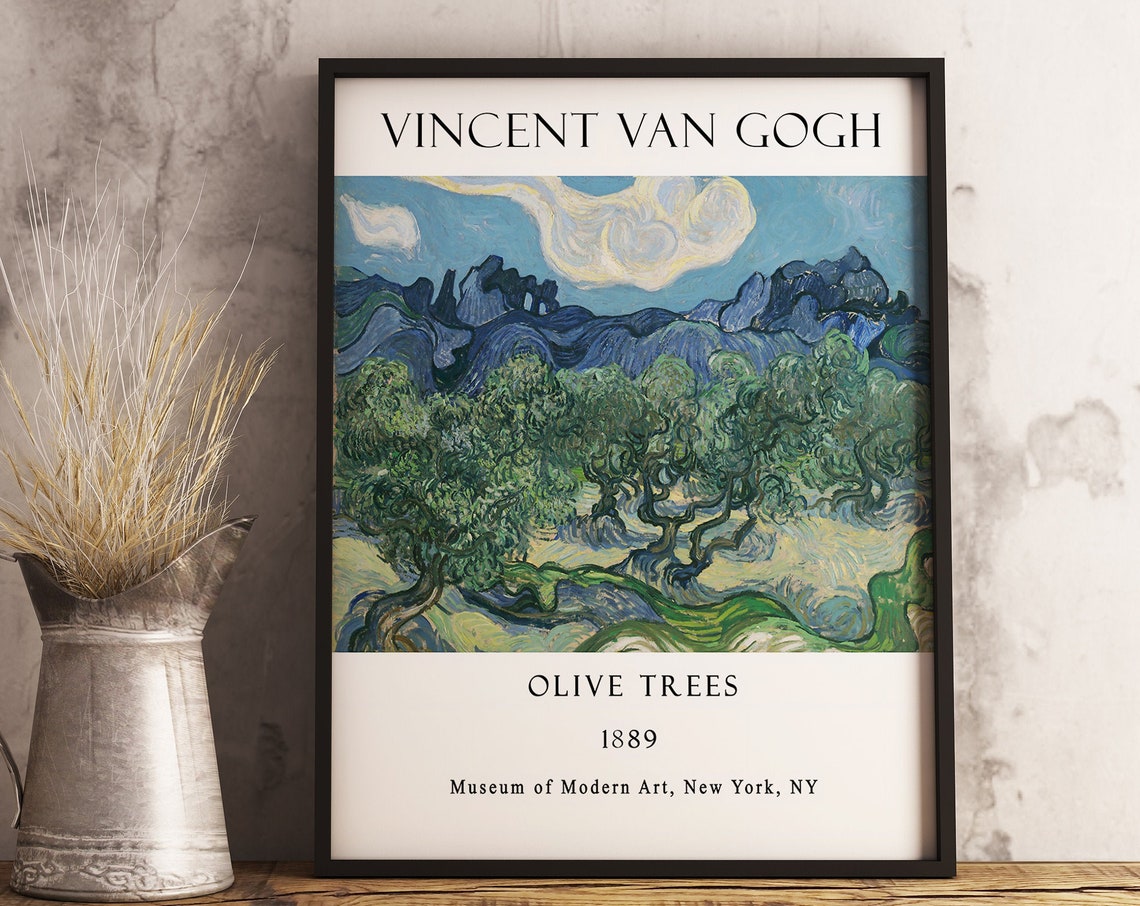 Vincent Van Gogh Olive Trees 1889 Landscape Museum Gallery Poster - Image 3