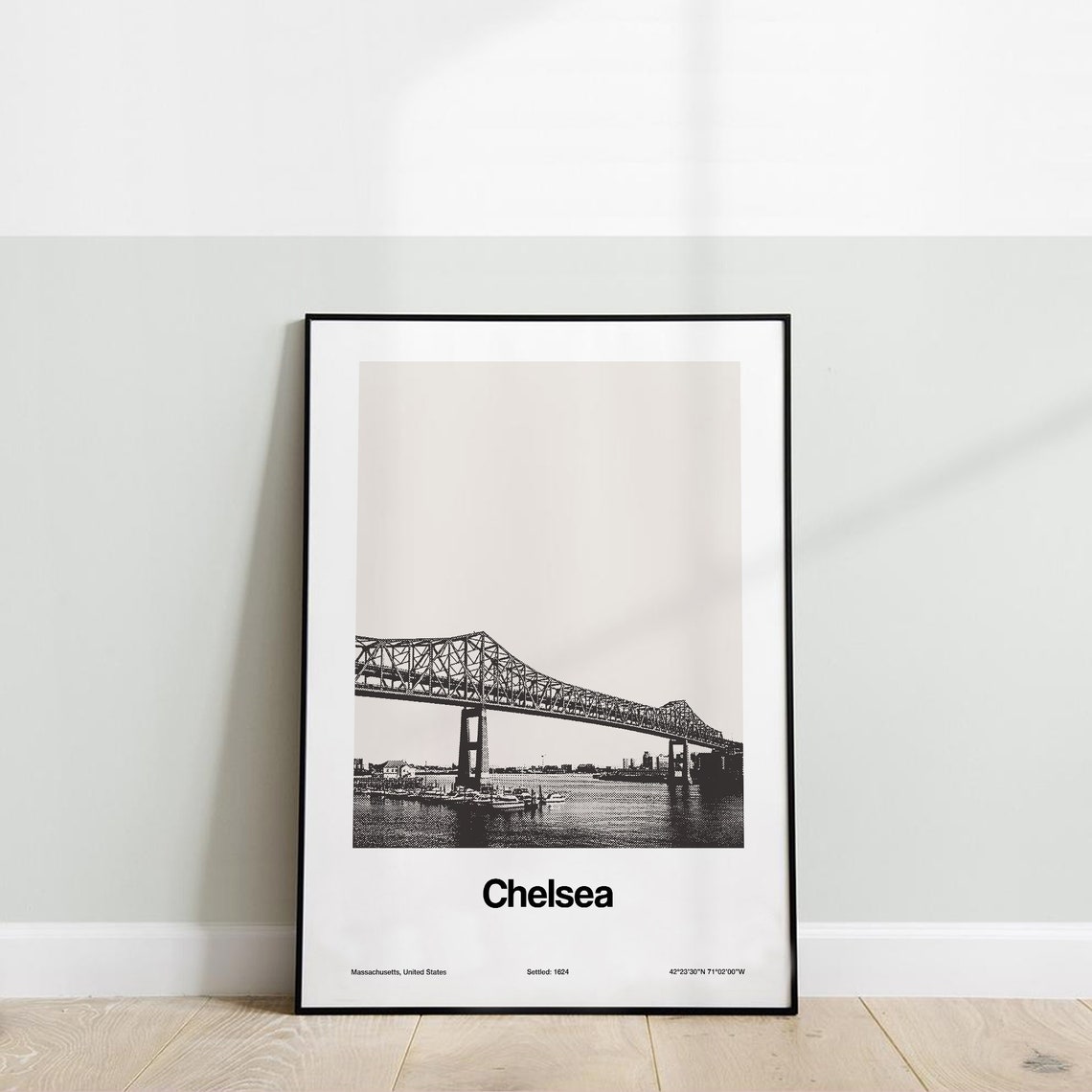 Chelsea Boston Massachusetts Poster, Minimalist Art Print - Image 3