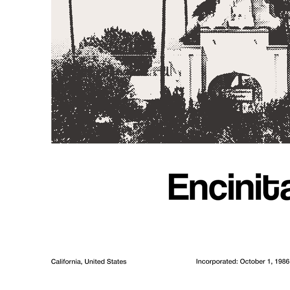 Encinitas California Minimalist Art Print - Image 3