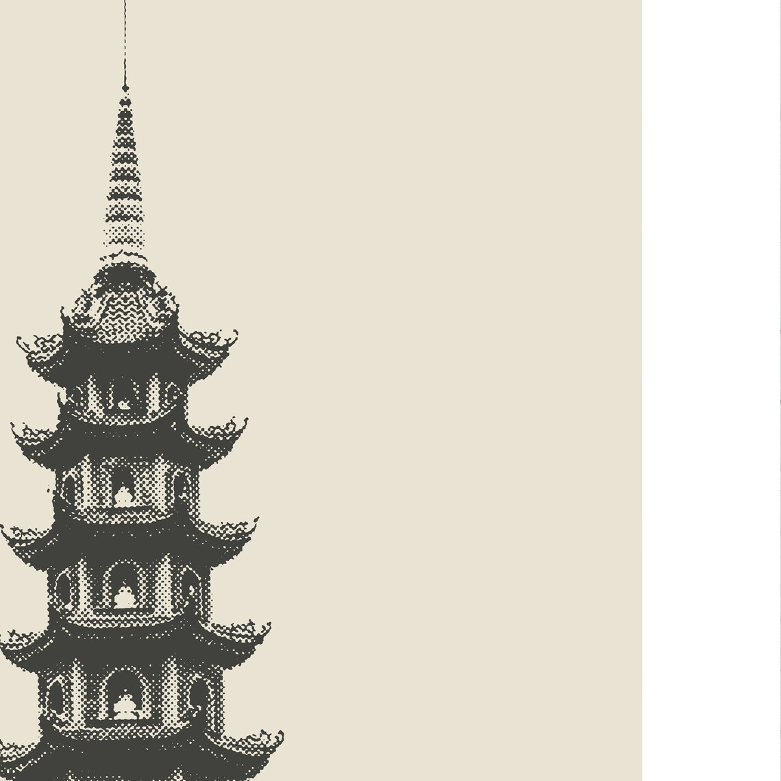 Tran Quoc Pagoda Hanoi Vietnam Minimalist Travel Poster - Image 2