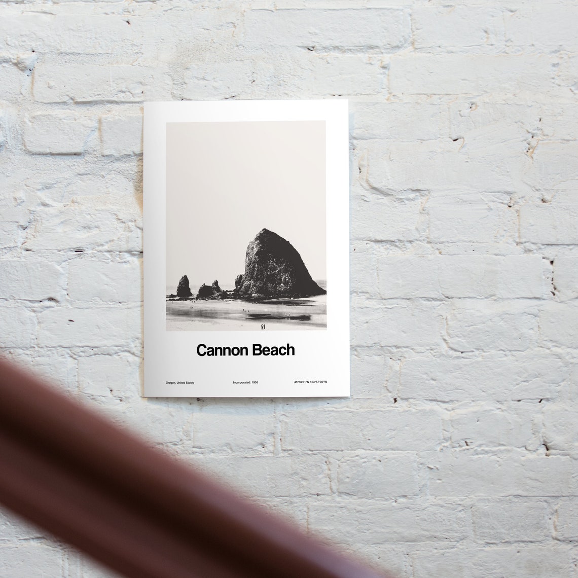 Cannon Beach Oregon Poster, Minimalist Travel Poster - Image 3