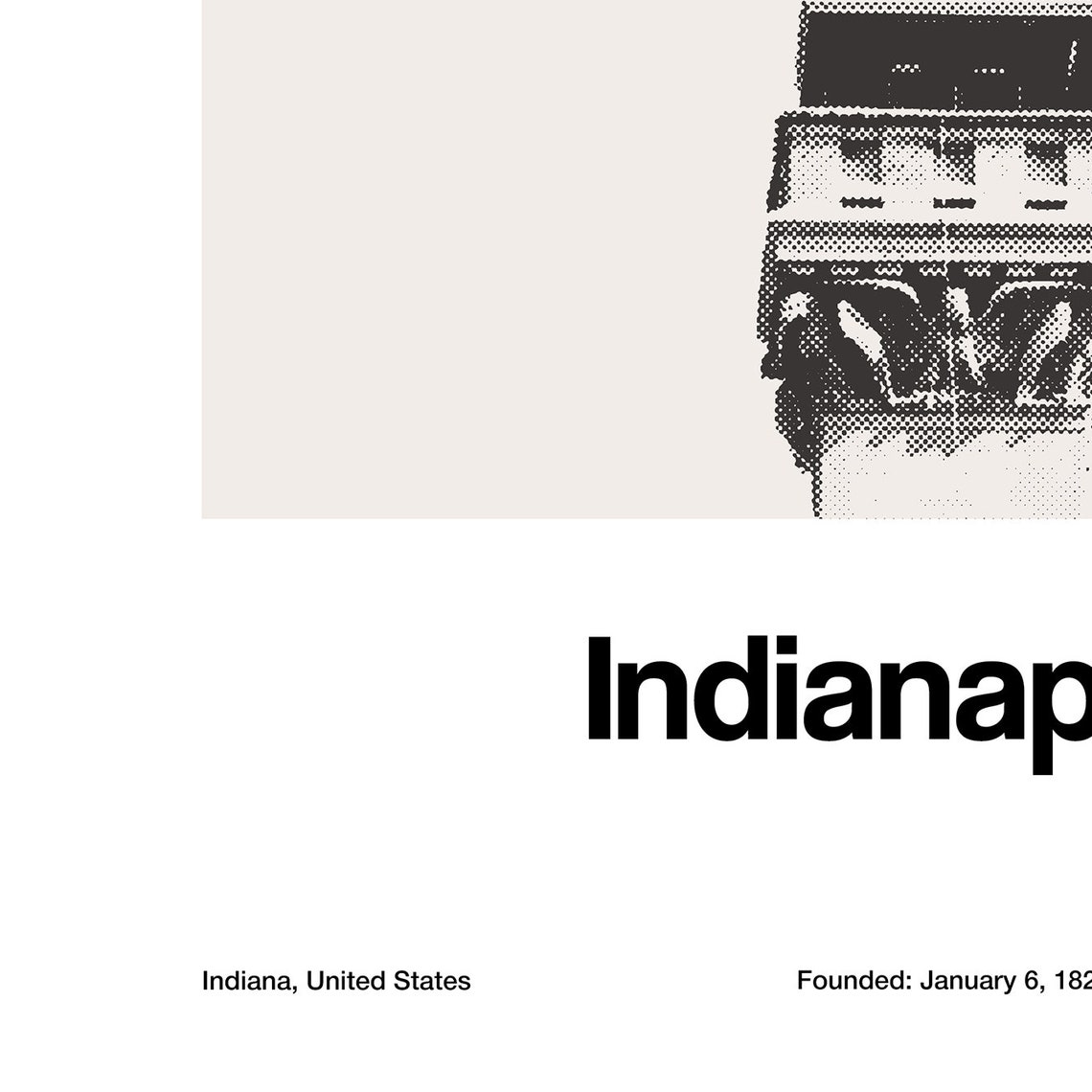Soldiers and Sailors Monument, Indianapolis Custom City Print - Image 2