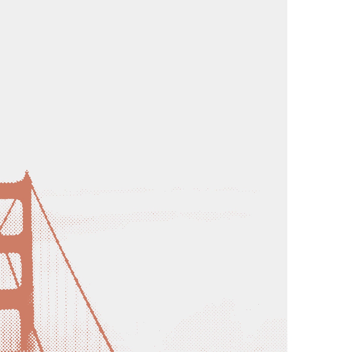 San Francisco Golden Gate Bridge Poster, Minimalist Cityscape - Image 3