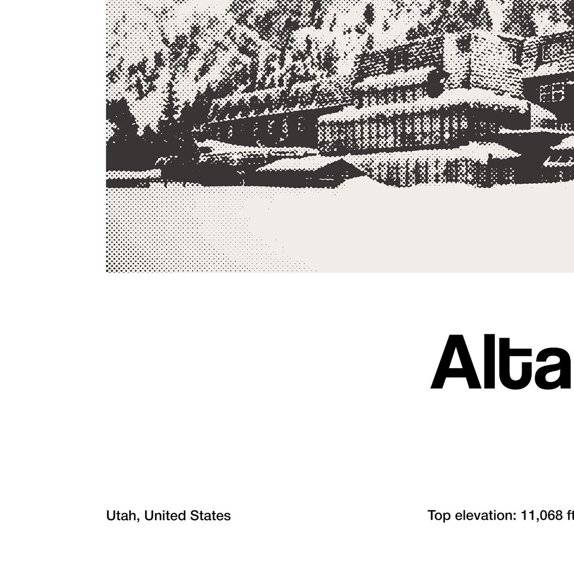 Alta Utah Travel Poster, Wasatch Mountains Print - Image 3