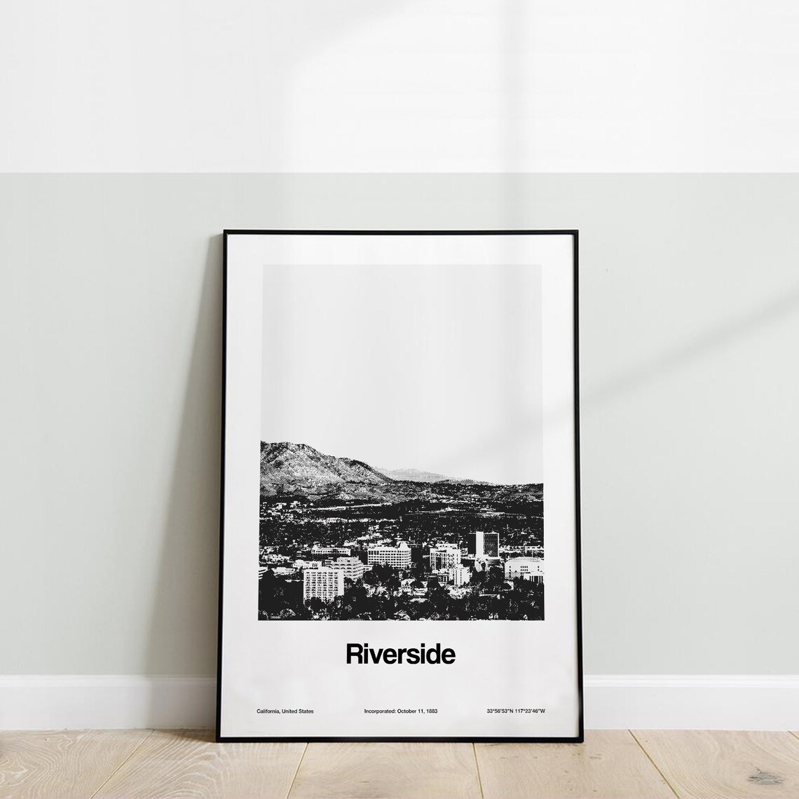 Riverside California Skyline, Minimalist Art Print - Image 2