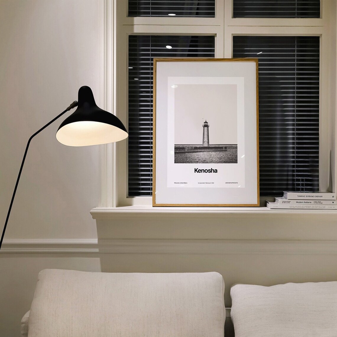 Kenosha North Pier Light, Wisconsin Travel Poster - Image 3