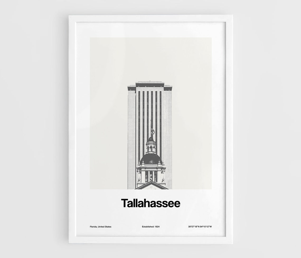Custom Tallahassee Florida Minimalist Art Print