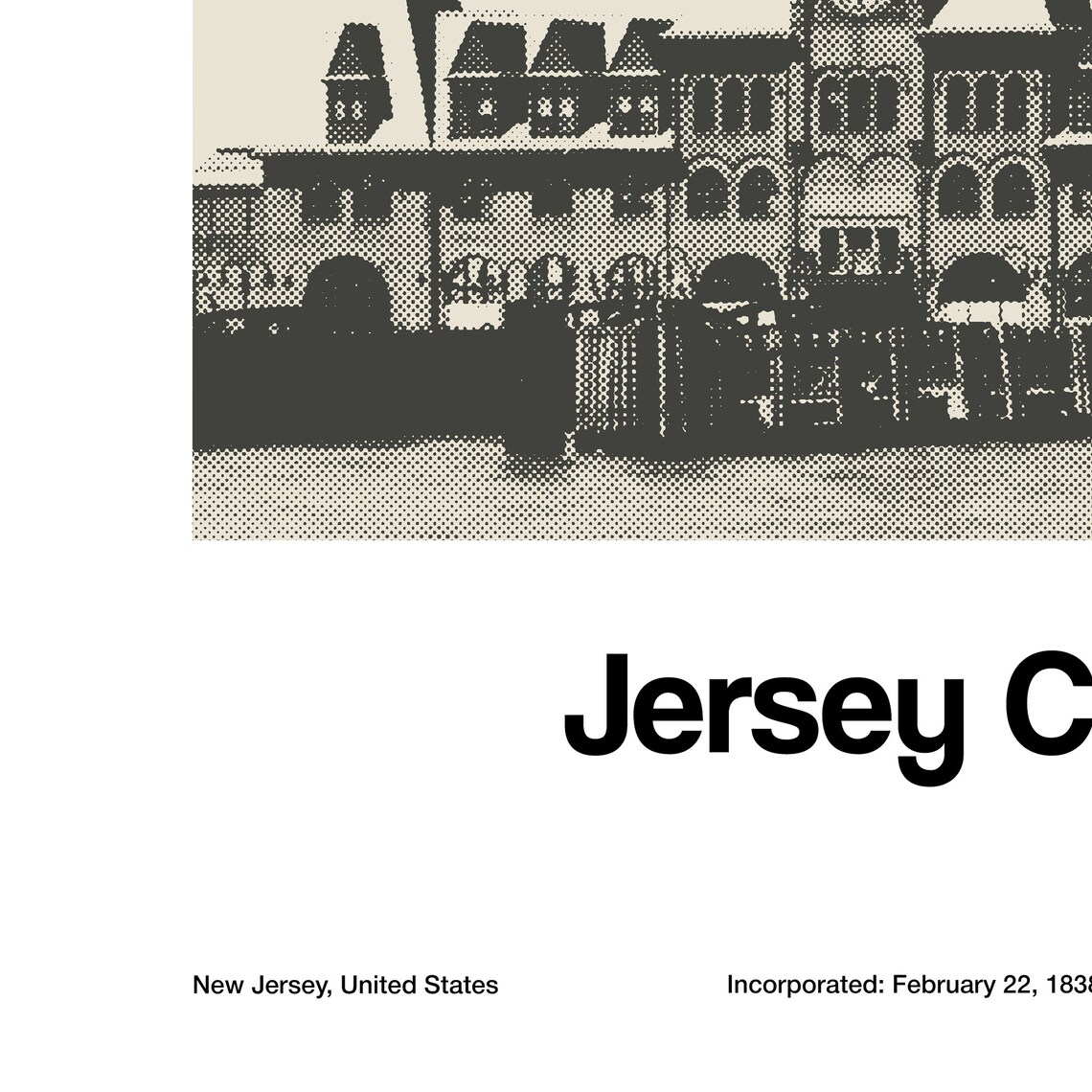 Jersey City NJ Terminal, Minimalist Travel Poster - Image 3