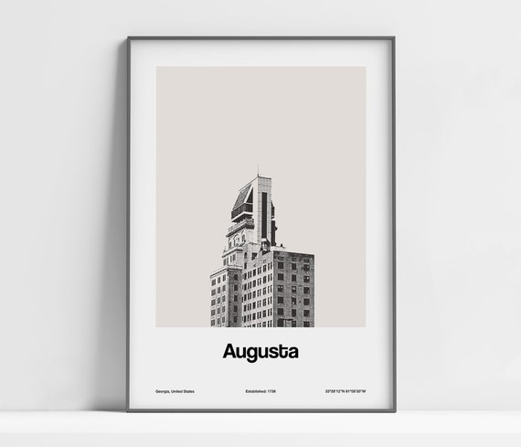 Augusta Georgia Lamar Building Downtown Travel Poster
