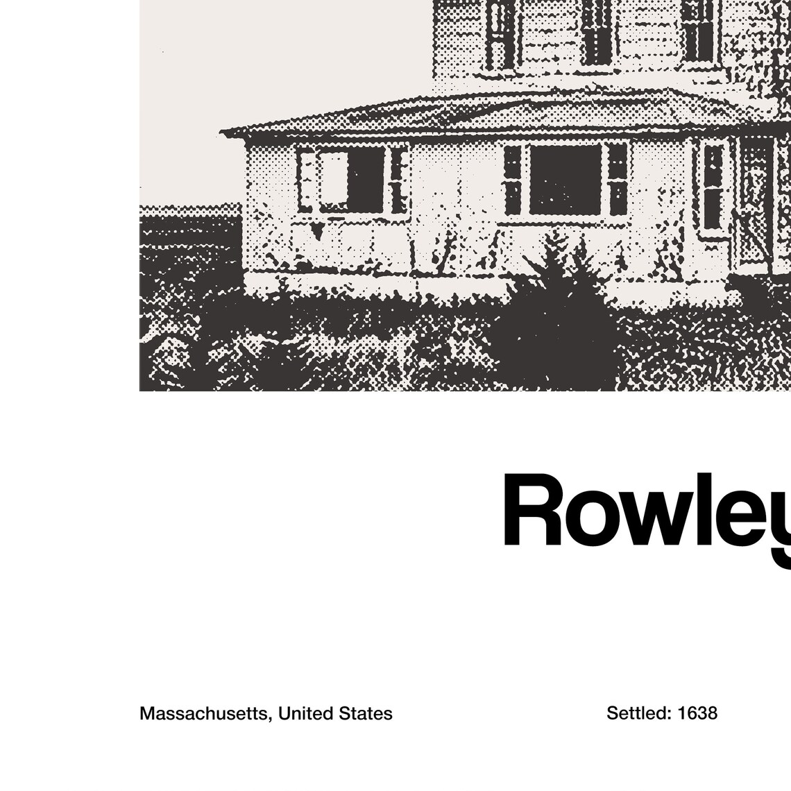 Rowley Massachusetts Minimalist Art Print - Image 2