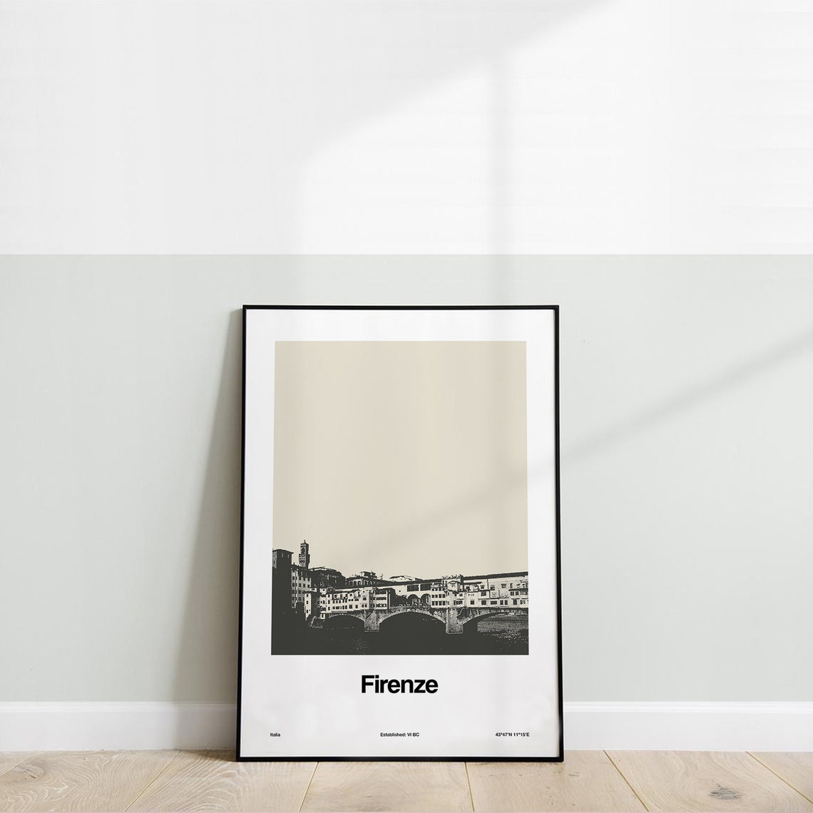Florence Ponte Vecchio Travel Poster, Minimalist - Image 3