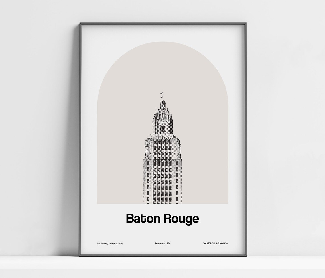 Baton Rouge, Louisiana Minimalist Capitol Building
