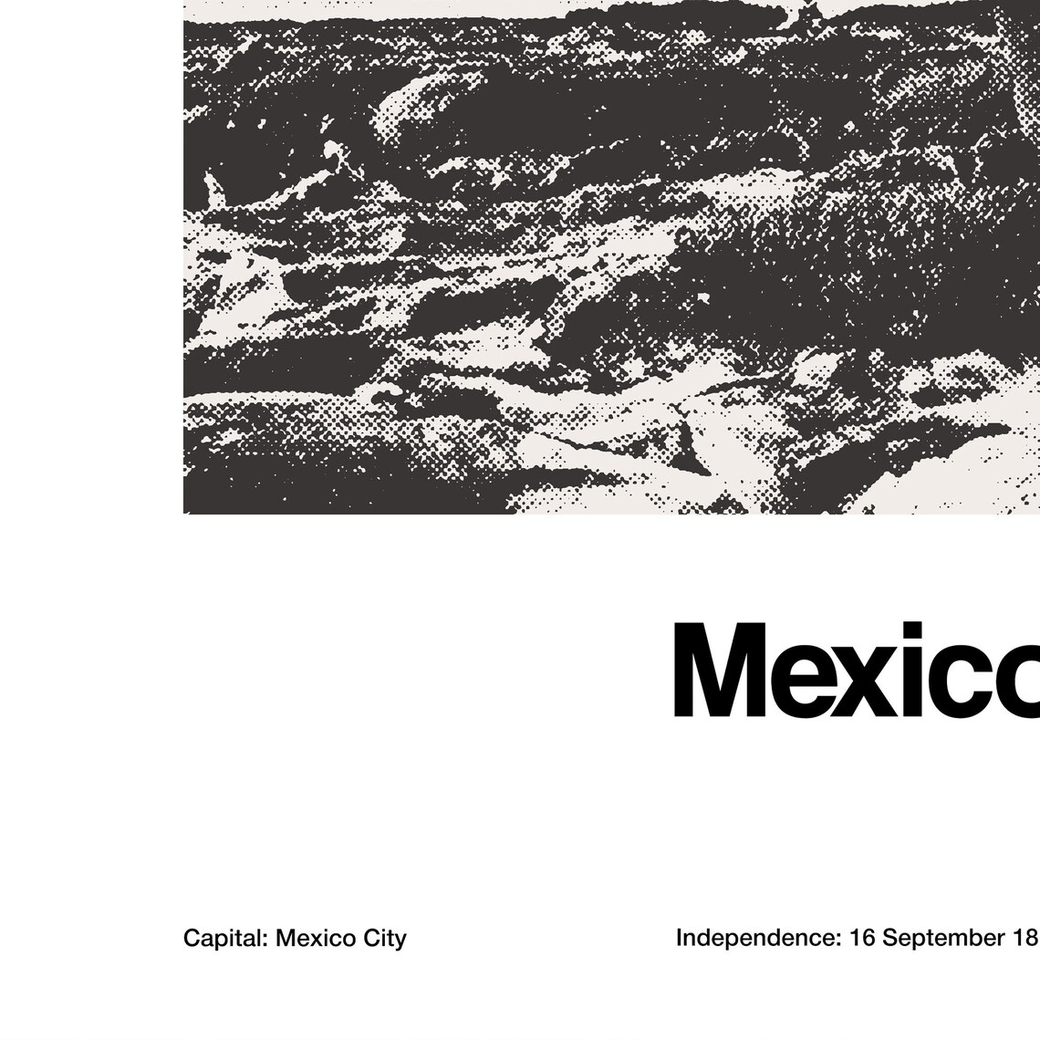 Mexico Travel Poster, Minimalist Gulf of Mexico - Image 3