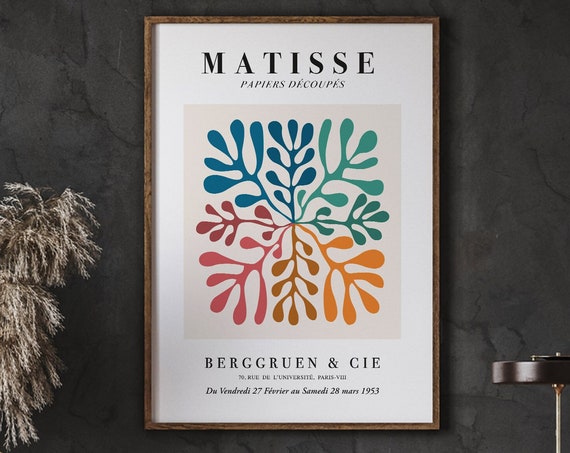 Henri Matisse Premium Posters Tate Modern Cutout Exhibition Poster Wall Art Minimalist Instant