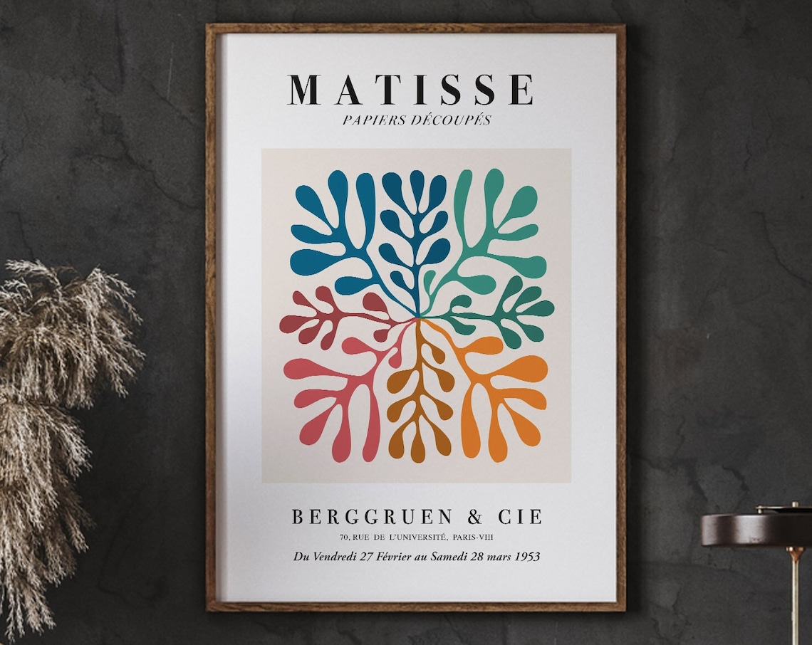 Henri Matisse Premium Posters Tate Modern Cutout Exhibition Poster Wall Art Minimalist Instant