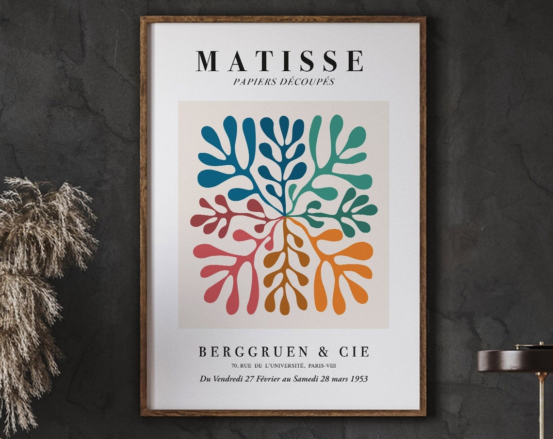 Henri Matisse Symmetrical Botanical Cut Outs 1953 Paris Exhibit Poster