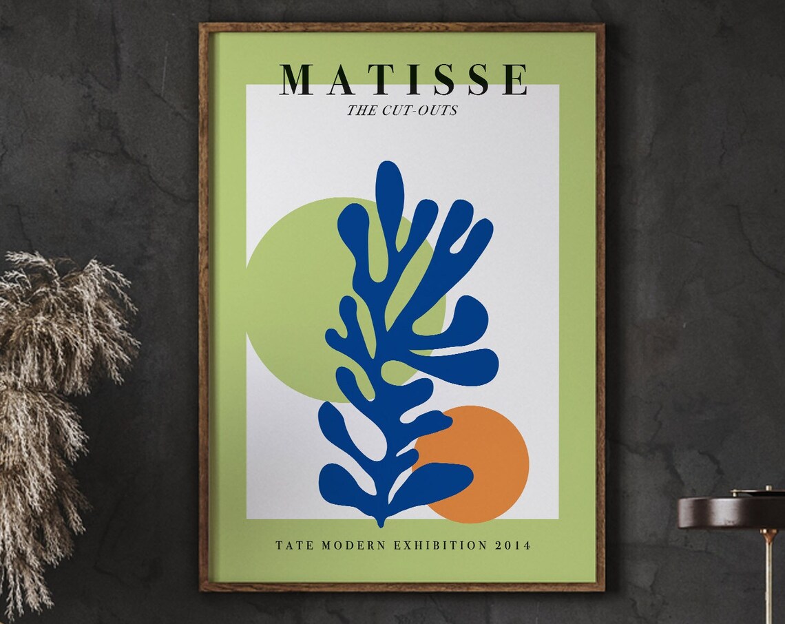 Matisse Sunset Inspired Cutout, Abstract Home Decor