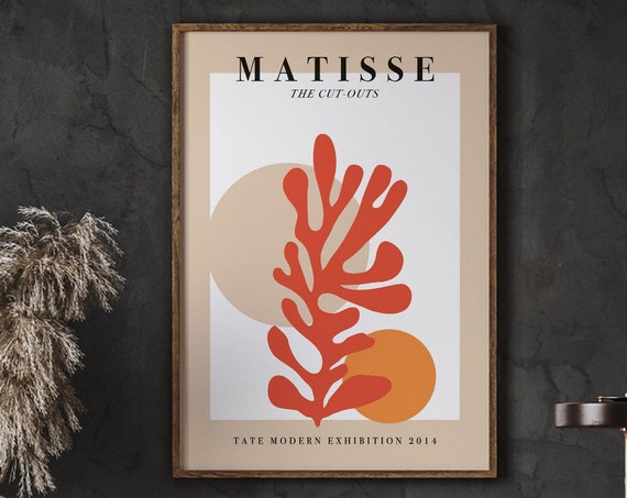 Matisse Sunset Inspired Cutout Poster, Abstract