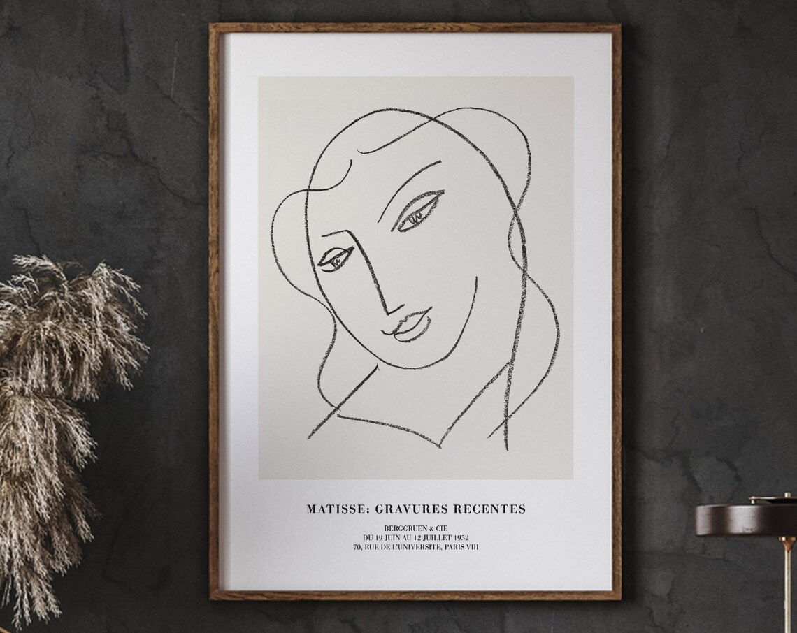 Matisse Gravures Recentes, Modern Minimal Art Poster