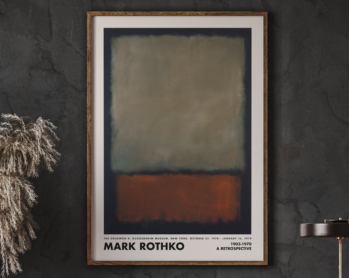 Mark Rothko Minimalist Abstract Museum Poster Print