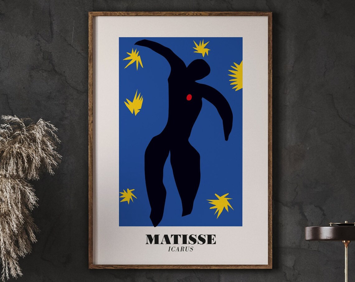 Matisse Icarus Cutout Art Print, Modern Minimal