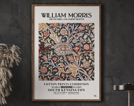 William Morris Exhibition Poster, Art Nouveau Pattern