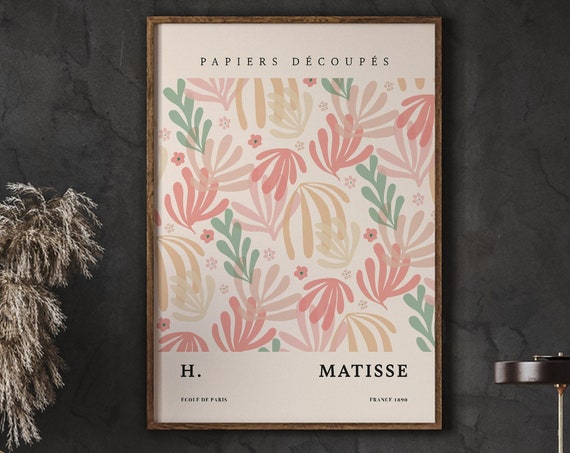 Flower Market Art Prints Matisse Poster Cutout Papiers Decoupes Abstract Instant