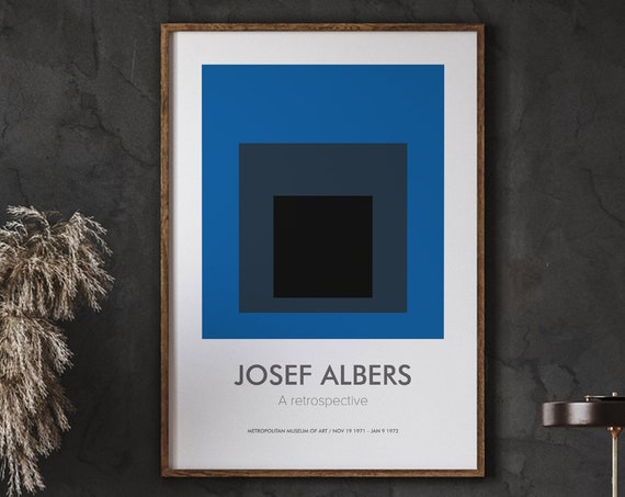 Josef Albers Poster Geometric Art Abstract Minimalistic Wall Instant