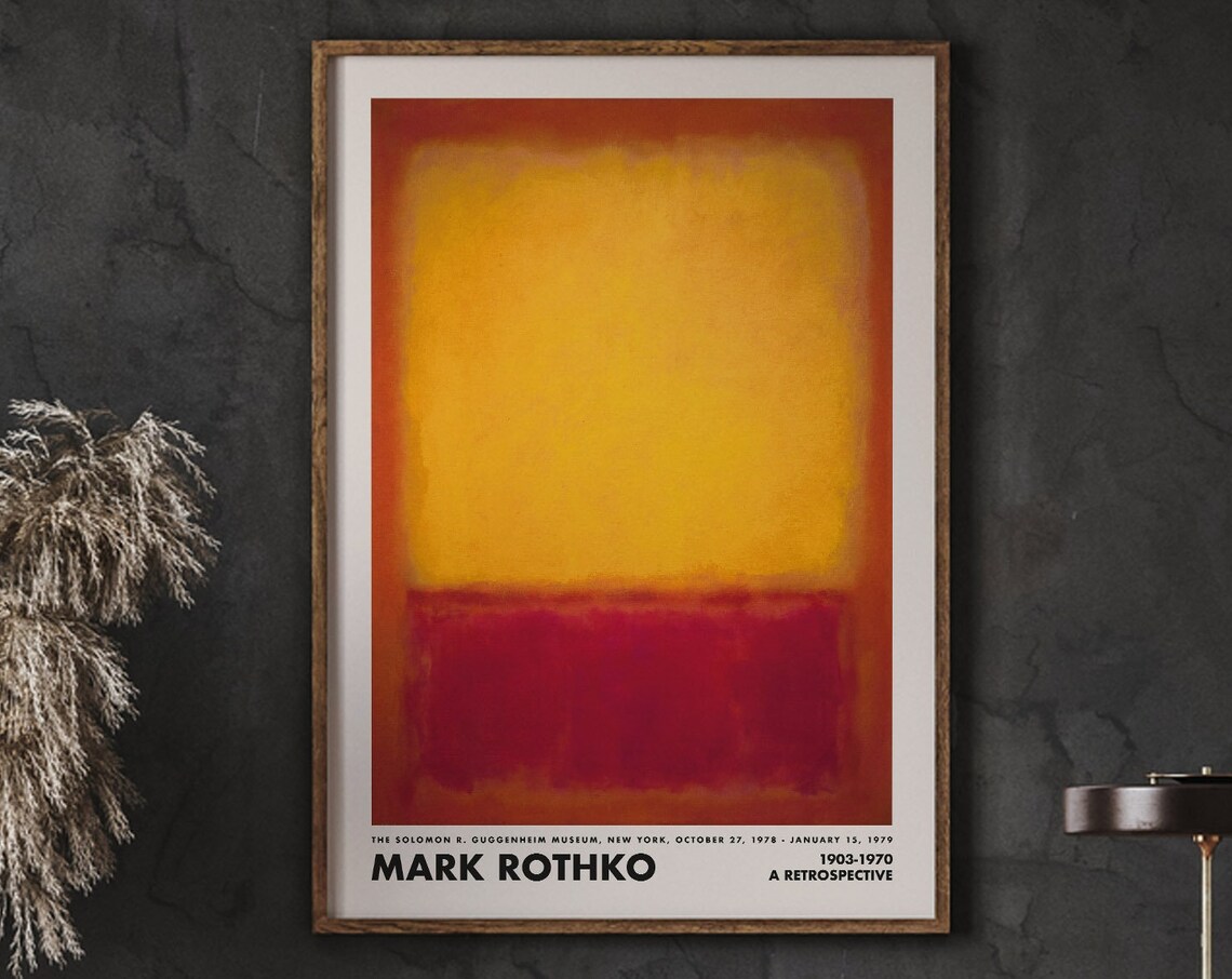 Rothko Abstract Museum Poster, Wall Art Print