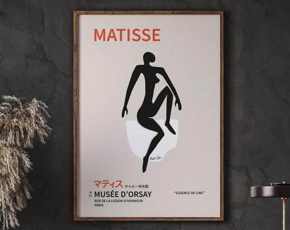 Matisse Papiers Decoupes Female Nude Print Line Art French Wall Poster