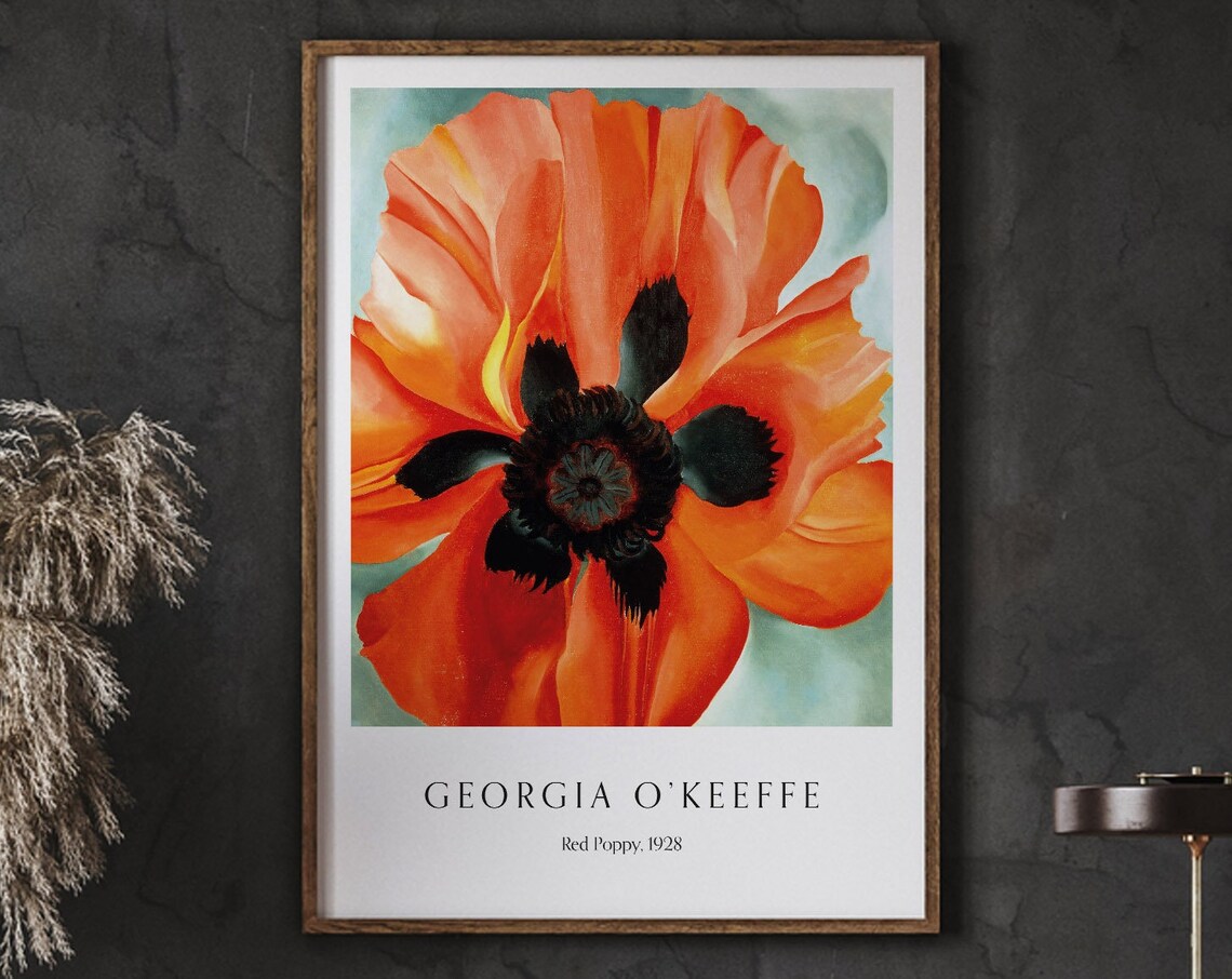 Georgia O'Keeffe Red Poppy, Abstract Art Print