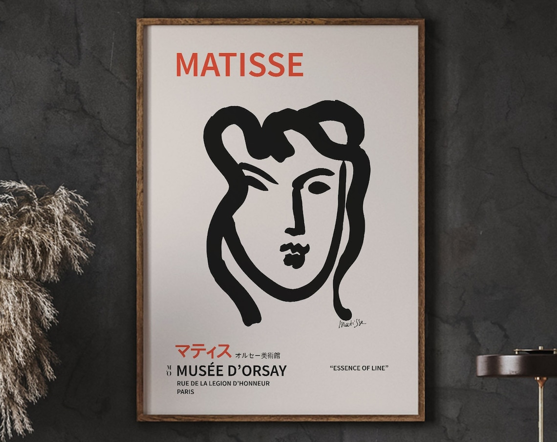 Henri Matisse Face Line Drawing Essence of Line Orsay Museum Art Poster