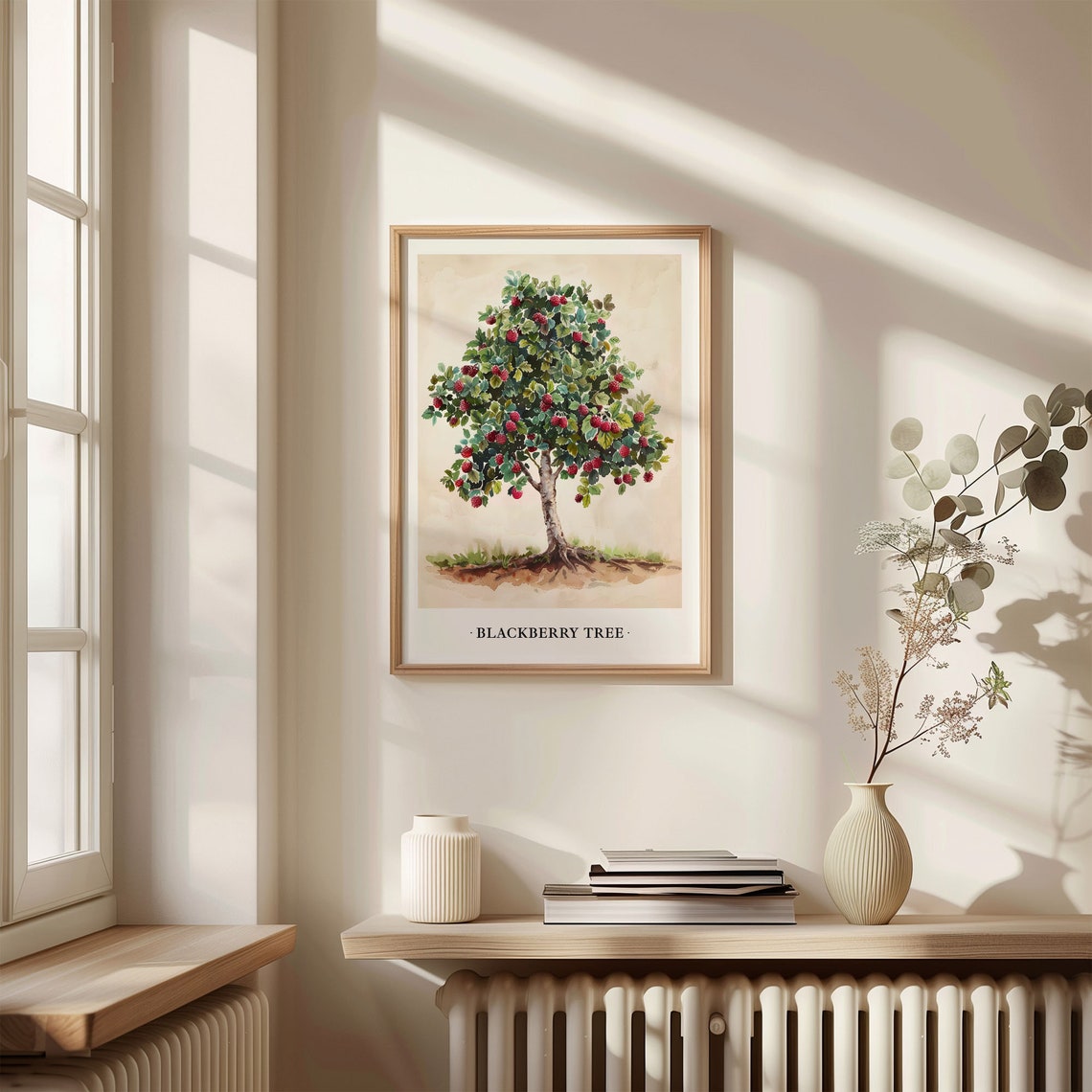 Blackberry Tree Fruit Tree Botanical Watercolor Berry Art Poster - Image 3