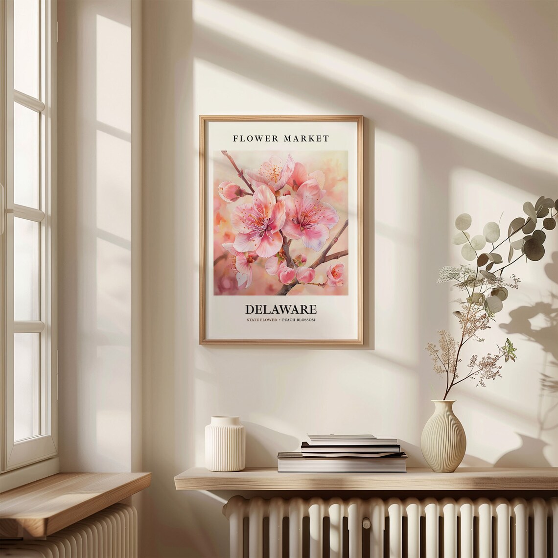 Delaware State Flower Peach Blossom, Botanical Art Print - Image 3