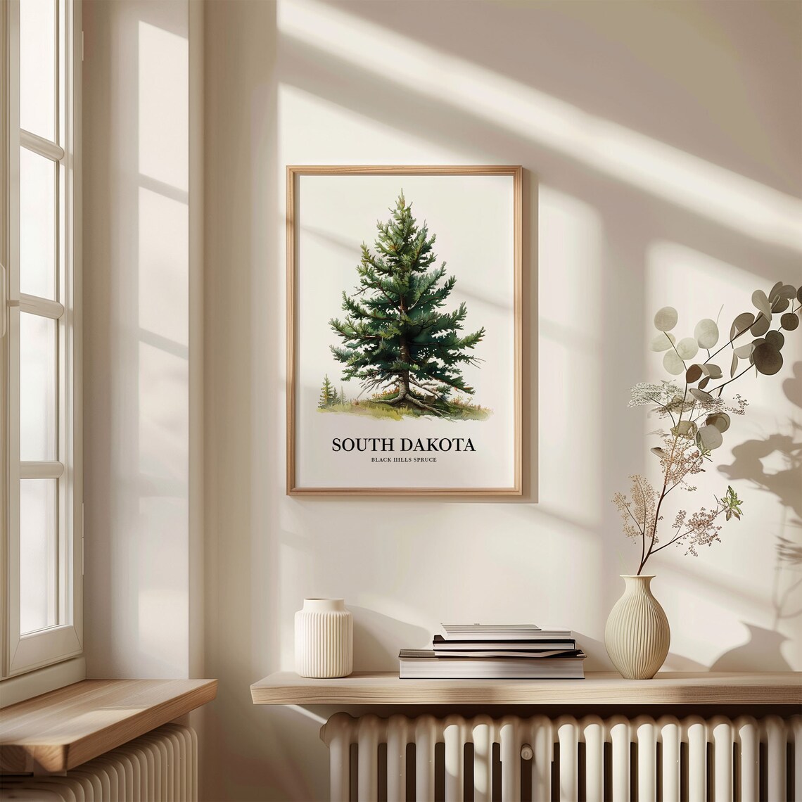 South Dakota Black Hills Spruce State Tree Art Print - Image 3