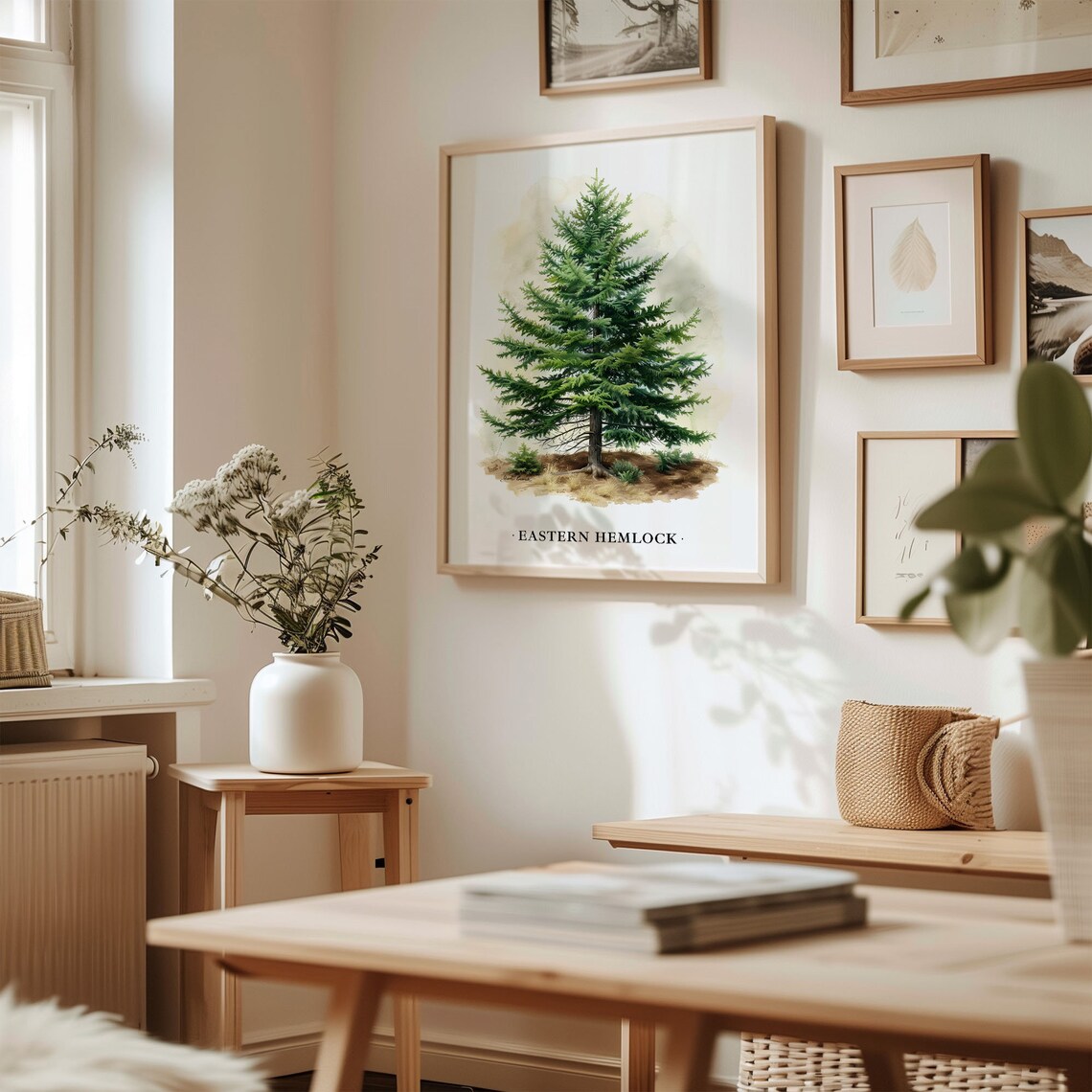 Eastern Hemlock Tree Art Print, Botanical Decor - Image 2