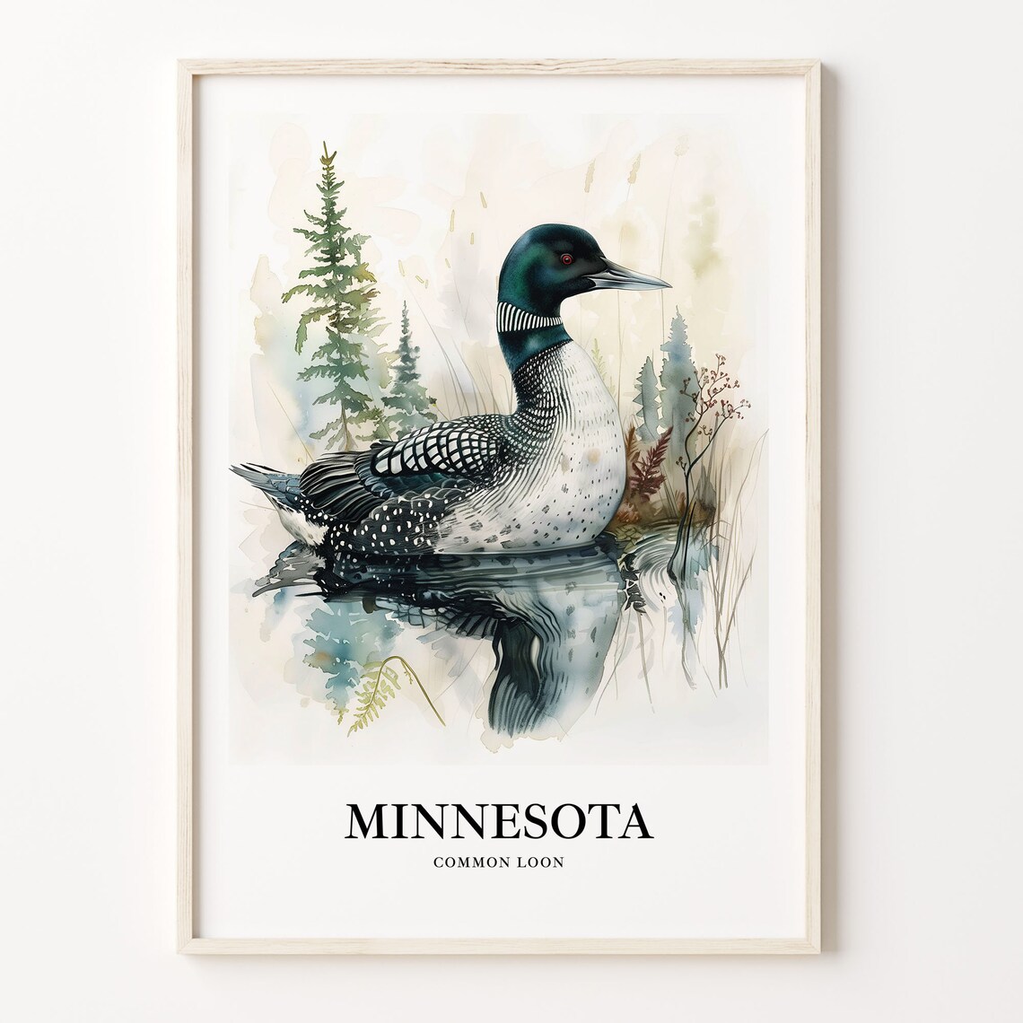 Minnesota State Bird And Flower Art Print
