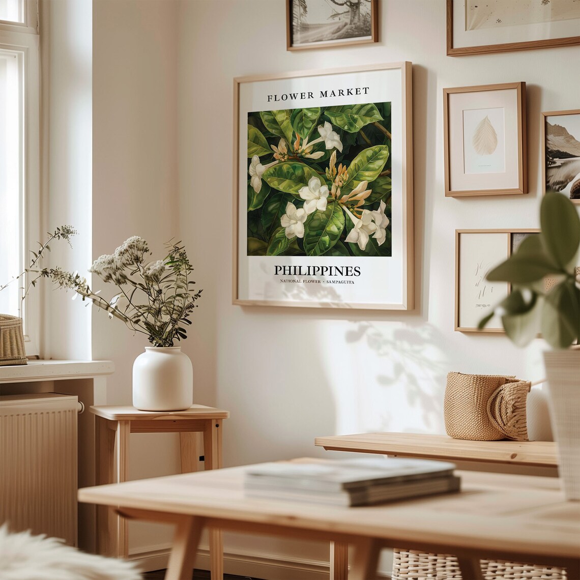 Sampaguita Botanical Art Print, Filipino Floral Decor - Image 2