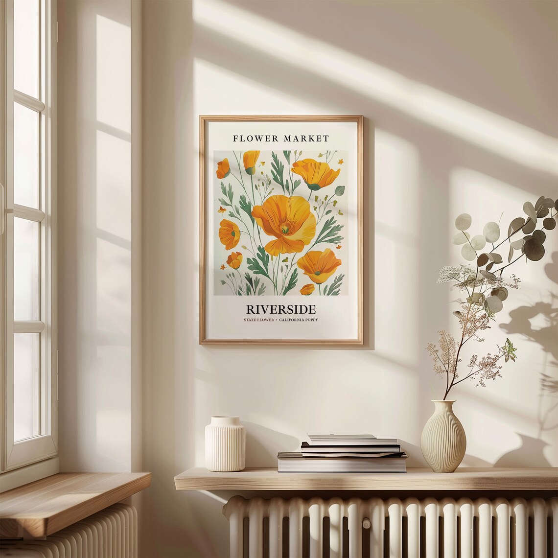 Riverside California Flower Market Art Print - Image 3