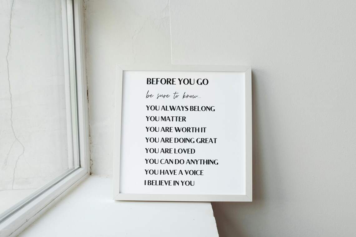Before You Go Affirmation Art Print, Kids Classroom Decor - Image 2