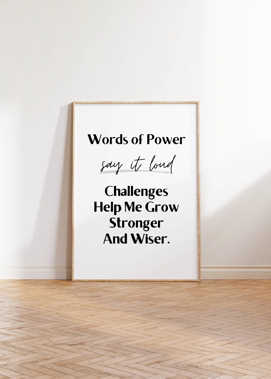 Challenges Help Me Grow Stronger Words Of Power Quote Poster - Image 3