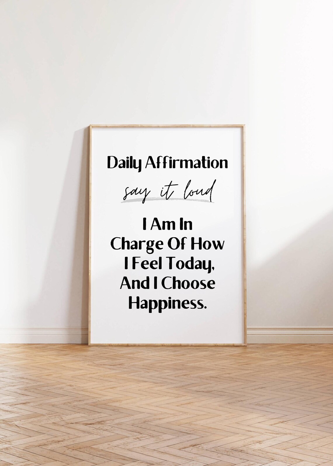 I Choose Happiness Daily Affirmation Feel Good Quote Say It Loud Poster - Image 3